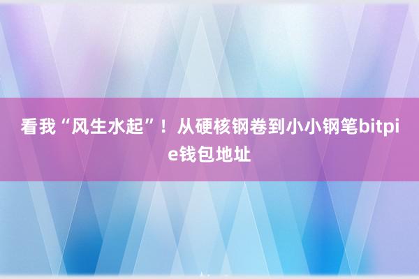 看我“风生水起”！从硬核钢卷到小小钢笔bitpie钱包地址