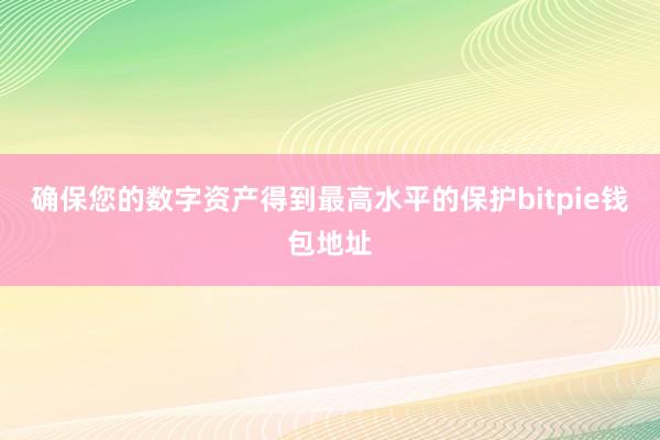 确保您的数字资产得到最高水平的保护bitpie钱包地址