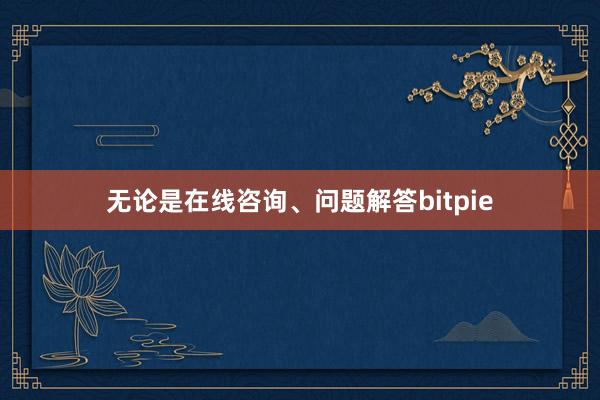 无论是在线咨询、问题解答bitpie