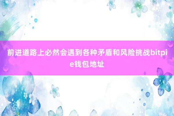 前进道路上必然会遇到各种矛盾和风险挑战bitpie钱包地址