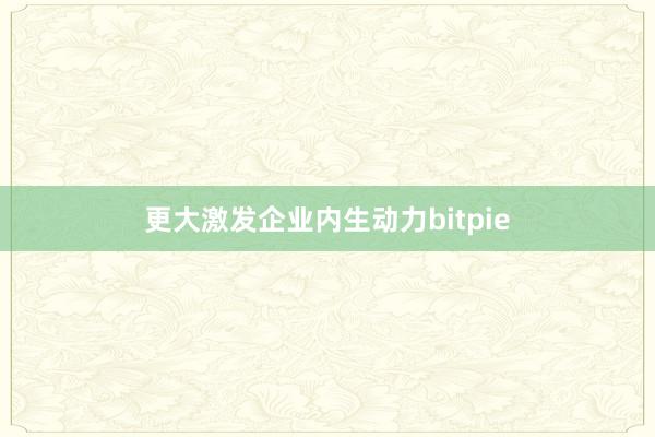 更大激发企业内生动力bitpie