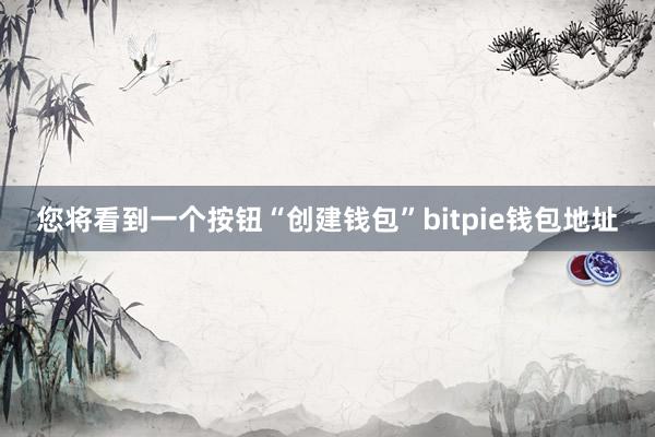 您将看到一个按钮“创建钱包”bitpie钱包地址