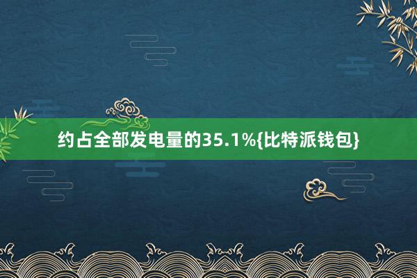 约占全部发电量的35.1%{比特派钱包}