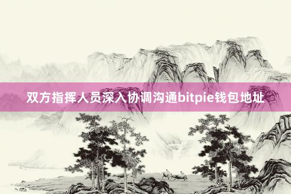 双方指挥人员深入协调沟通bitpie钱包地址