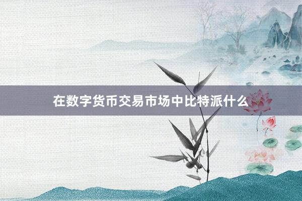 在数字货币交易市场中比特派什么