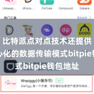 比特派点对点技术还提供了去中心化的数据传输模式bitpie钱包地址